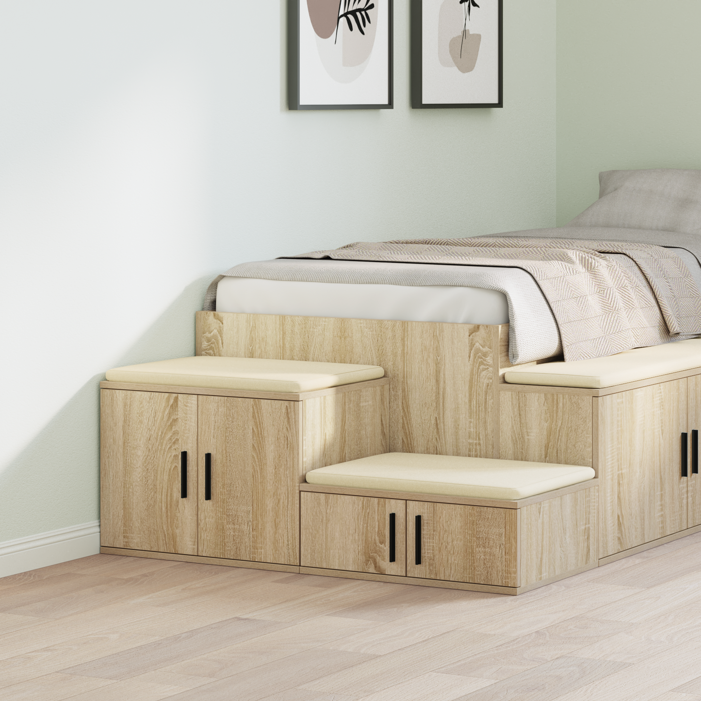 Storage Cabinet 2 pcs Sonoma Oak 118 x 41 x 40 cm