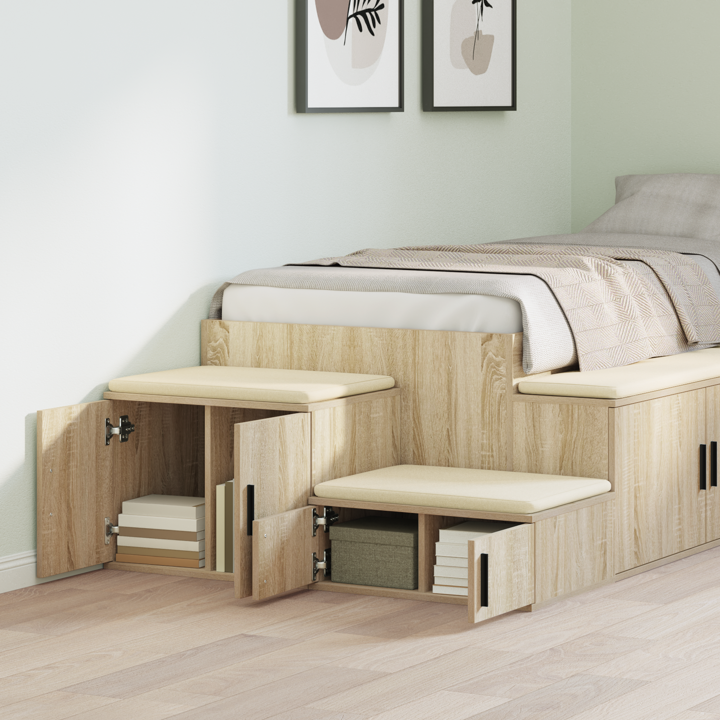 Storage Cabinet 2 pcs Sonoma Oak 103 x 41 x 40 cm
