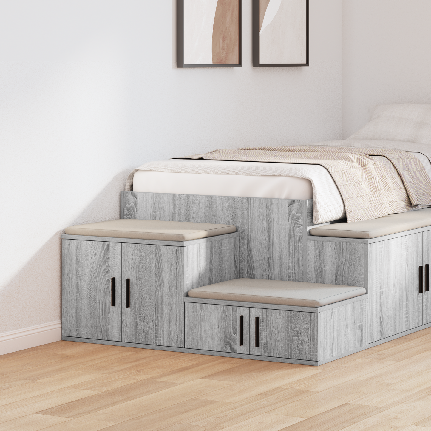 Storage Cabinet 2 pcs Grey Sonoma 103 x 41 x 40 cm