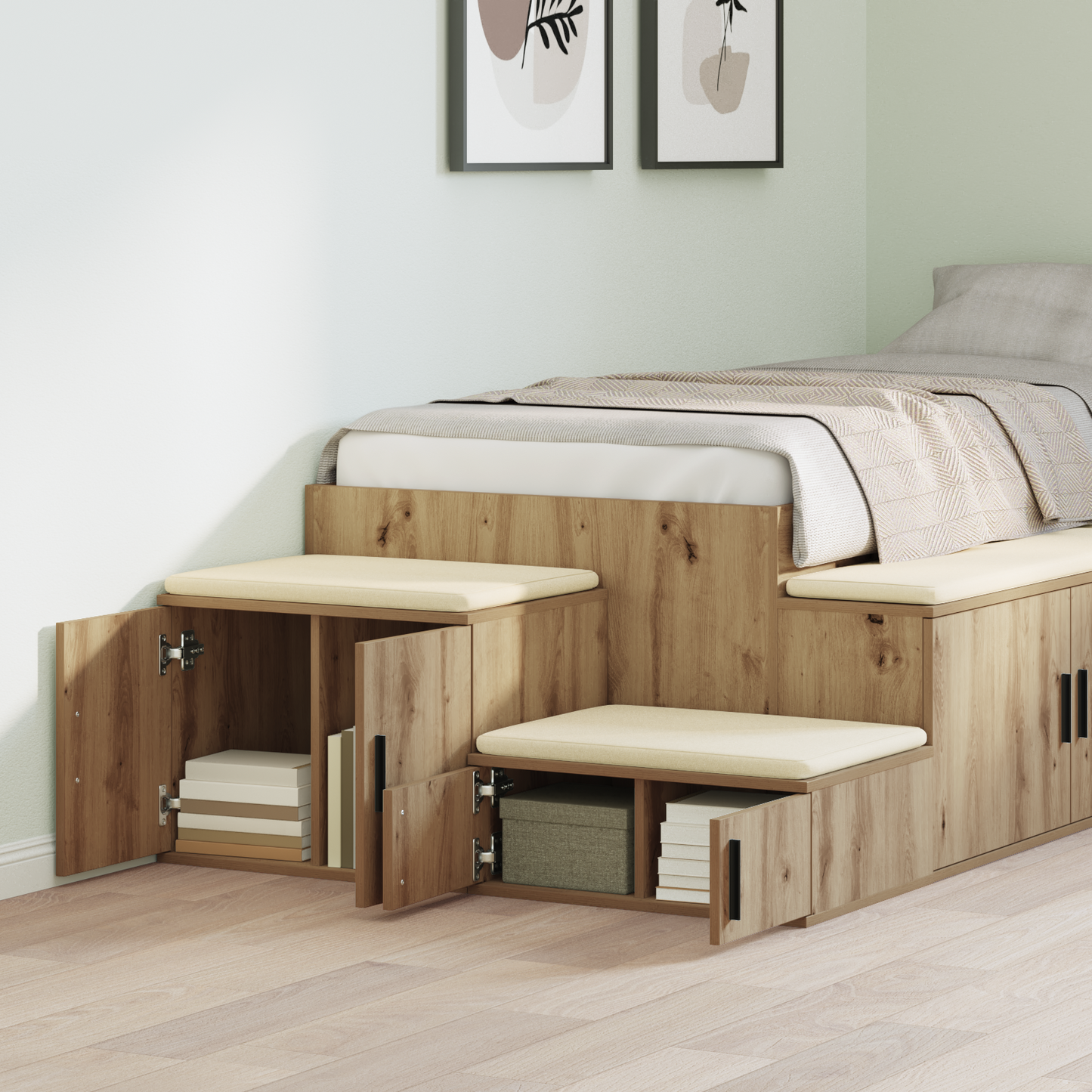 Storage Cabinet 2 pcs Artisan Oak 103 x 41 x 40 cm