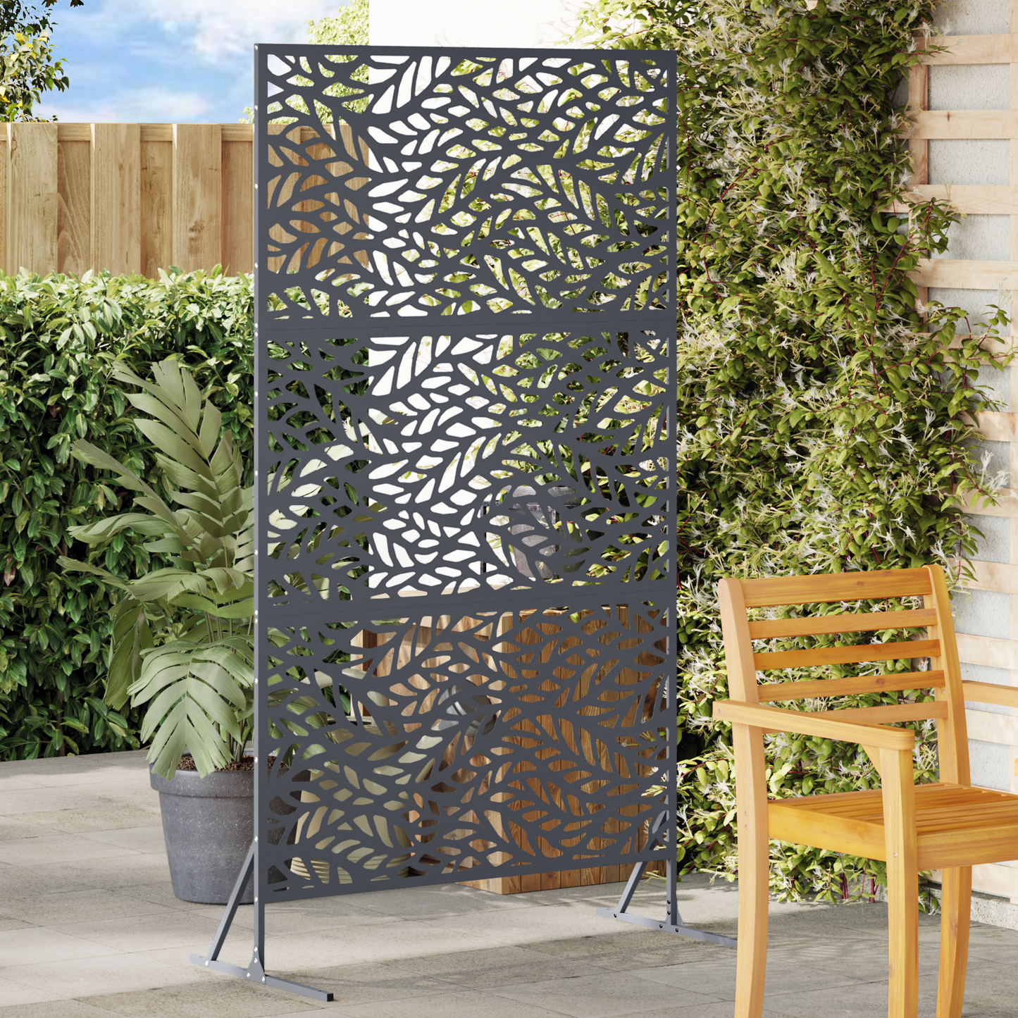 Privacy Screen 100 x 50 x 180 cm Steel Anthracite