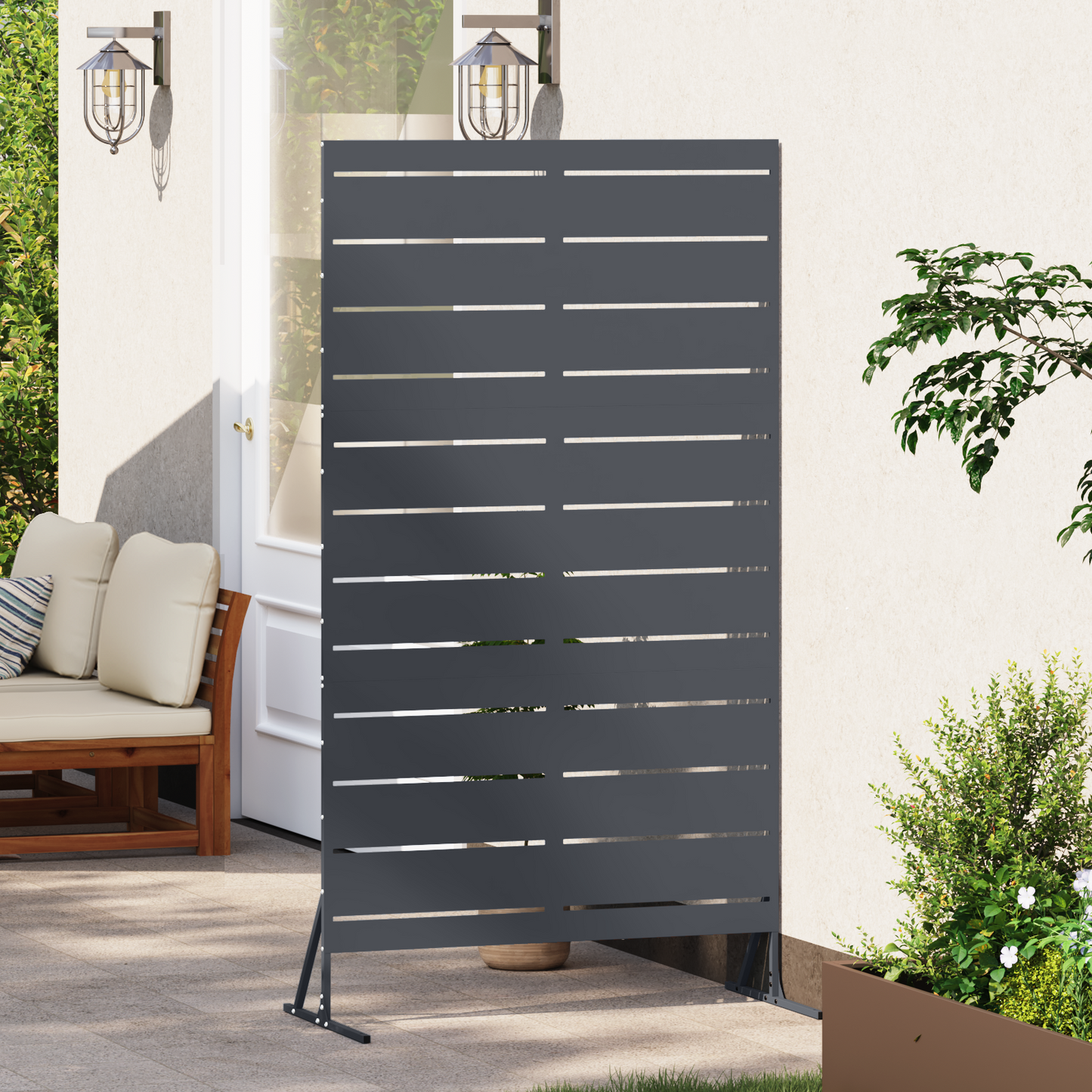 Privacy Screen Anthracite 100 x 50 x 180 cm Steel
