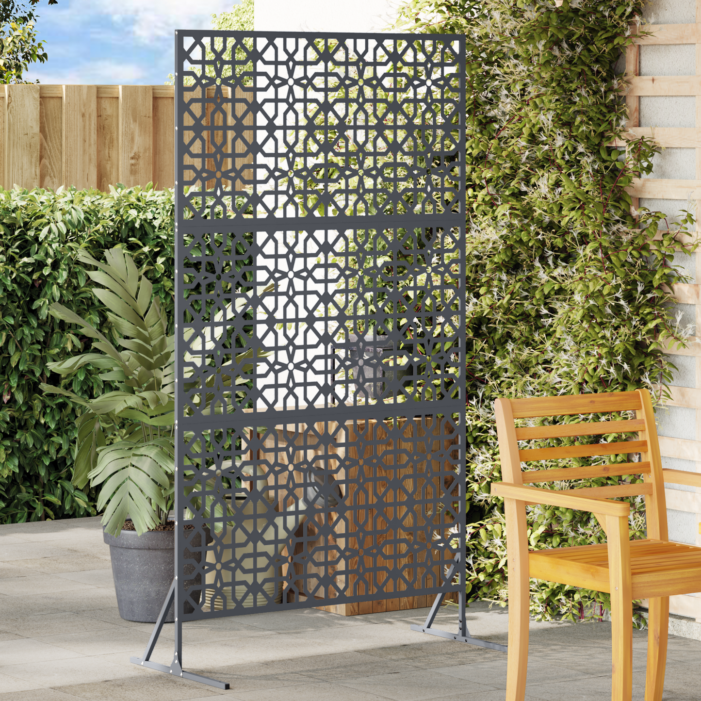 Privacy Screen 100 x 50 x 180 cm Steel Anthracite