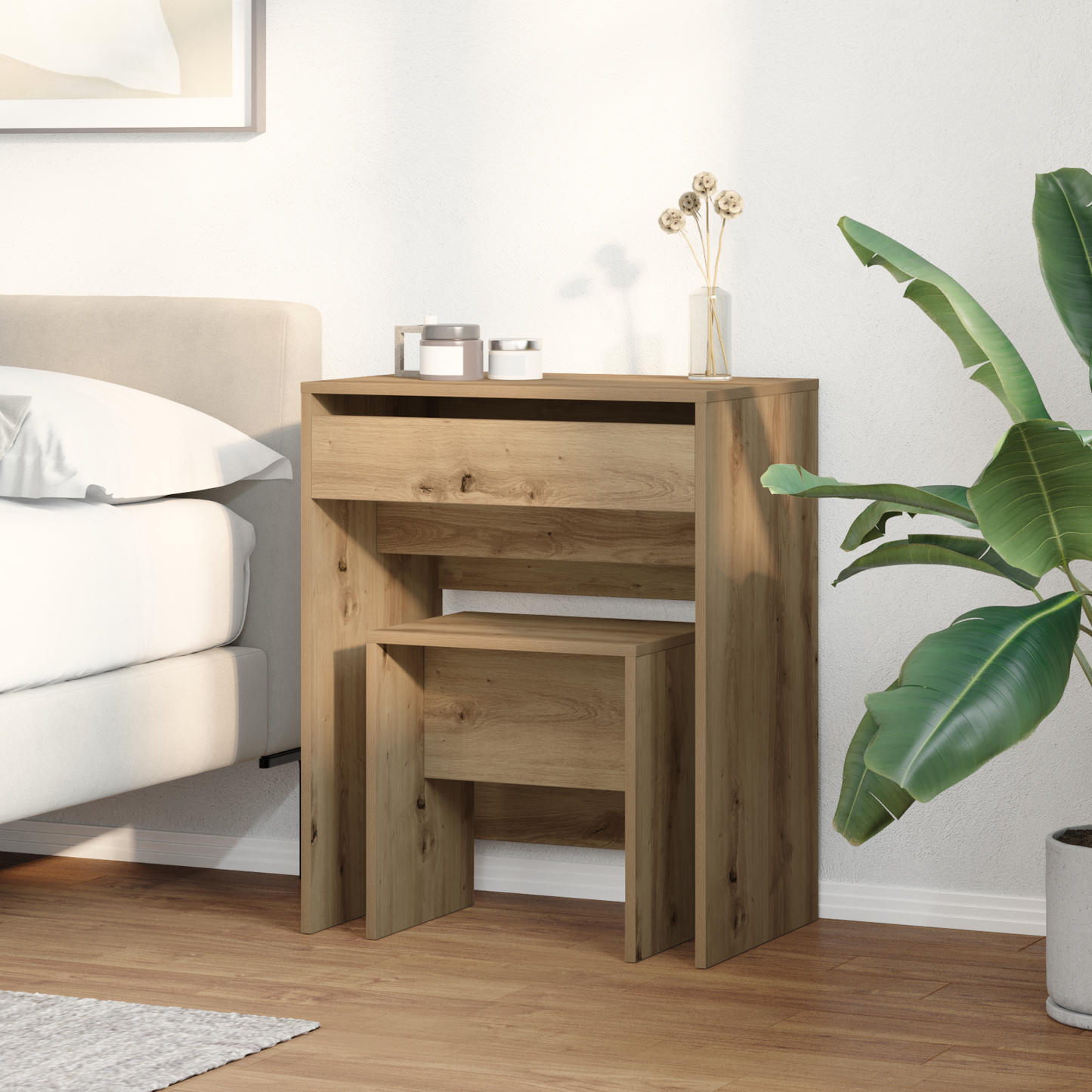 Dressing Table Artisan oak 60 x 40 x 75 cm Engineered wood
