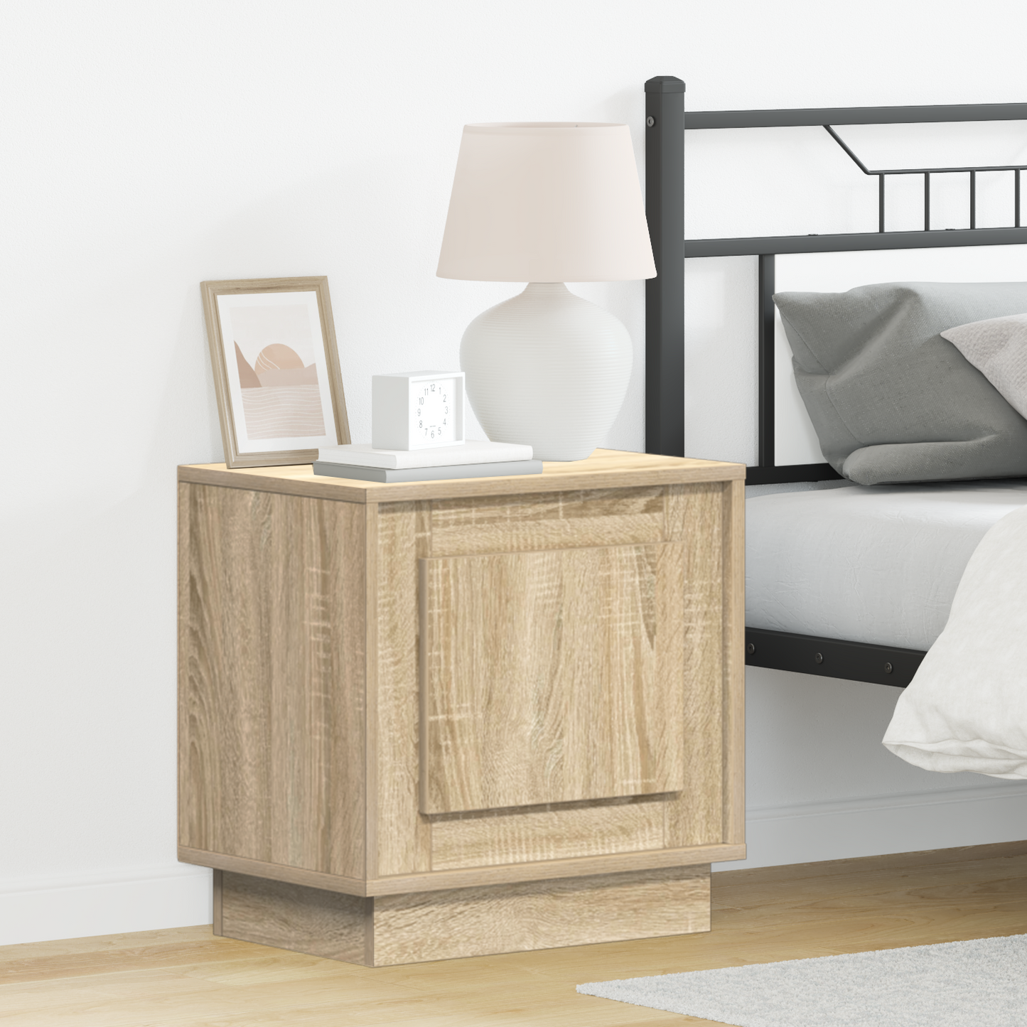 Bedside Cabinet Sonoma Oak 44 x 34.5 x 45 cm Engineered Wood