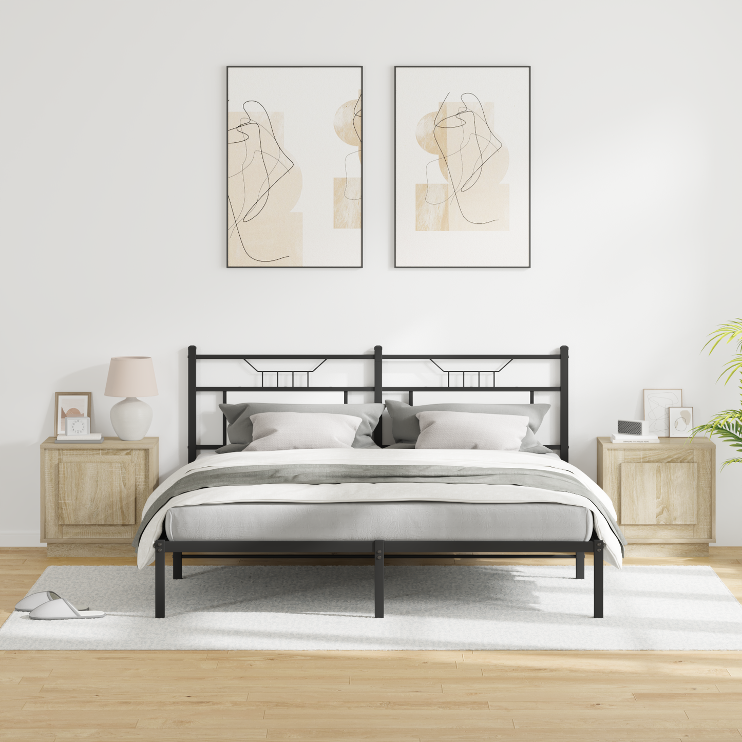 Bedside Cabinet 2 pcs Sonoma Oak 44 x 34.5 x 45 cm