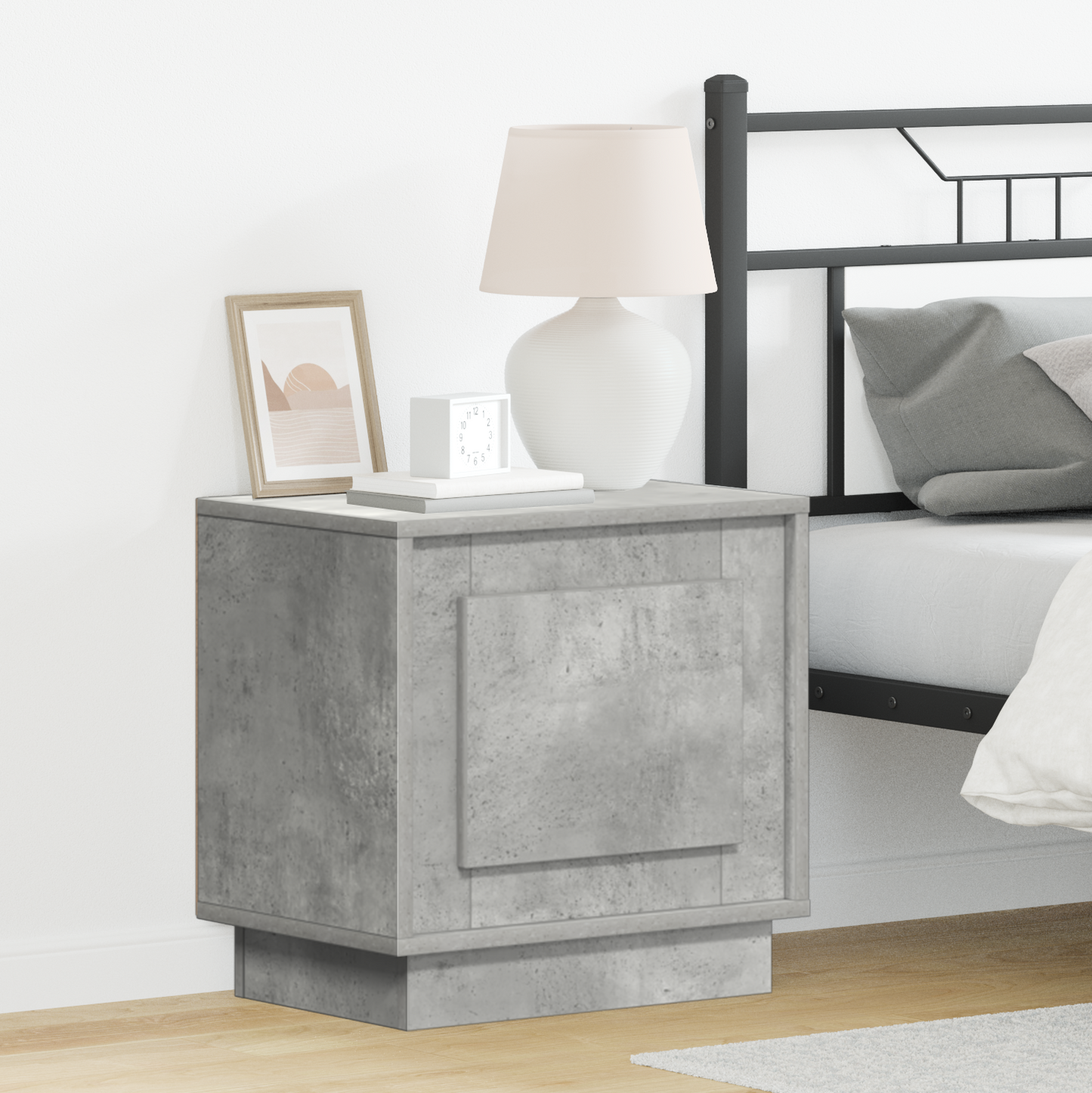 Bedside Cabinet 2 pcs Concrete Grey 44 x 34.5 x 45 cm