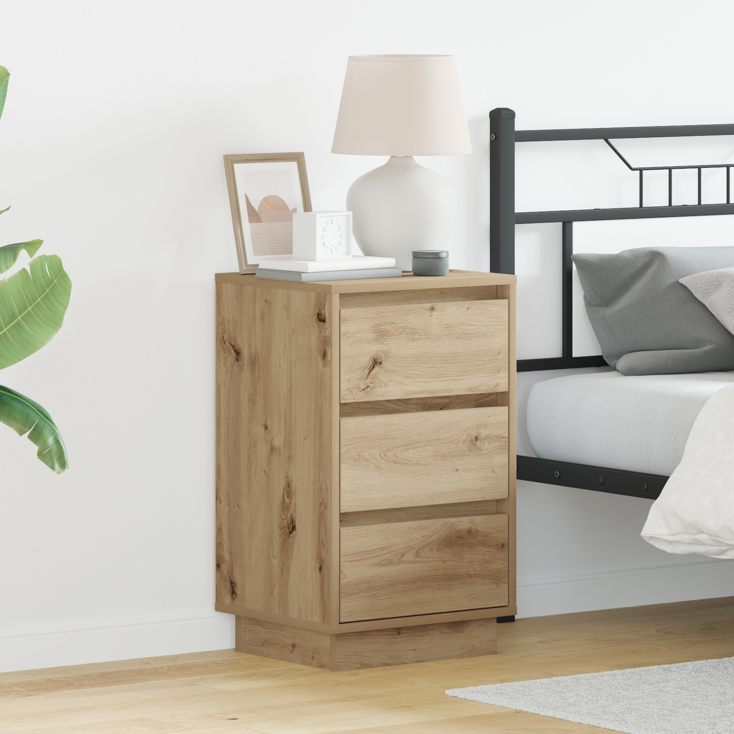 Bedside Cabinet Artisan Oak 39 x 34.5 x 65 cm Engineered wood