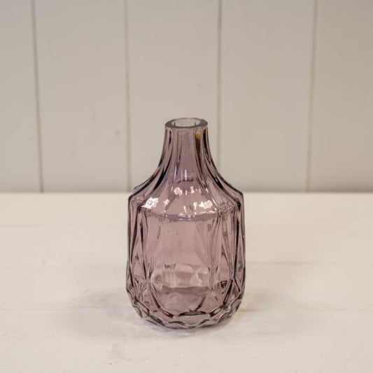 Amethyst Glass Bottle L8cm W8cm H13.8cm