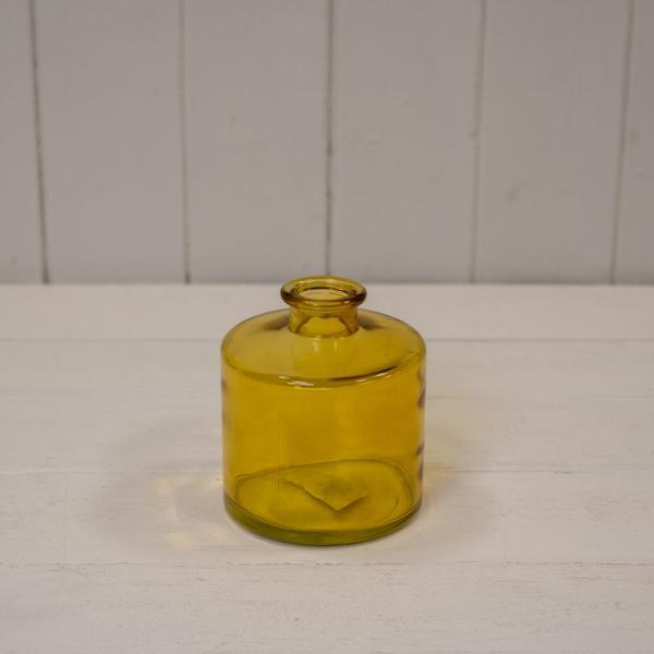 Yellow Glass Bottle H19cm TD4.5cm B7.5cm W 0.35kg