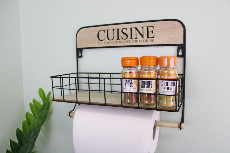 Industrial Pipe Wall Shelf with 2 Shelves