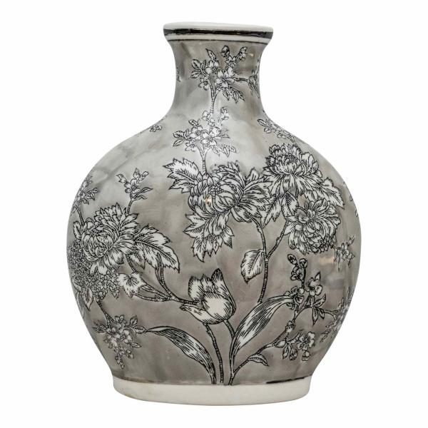 Anemone Blue & White Bottle Vase