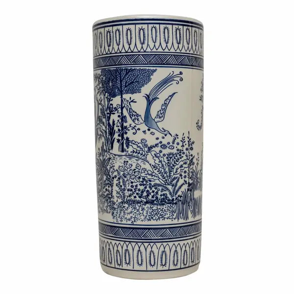 Jane Blue & White Floral Umbrella Stand