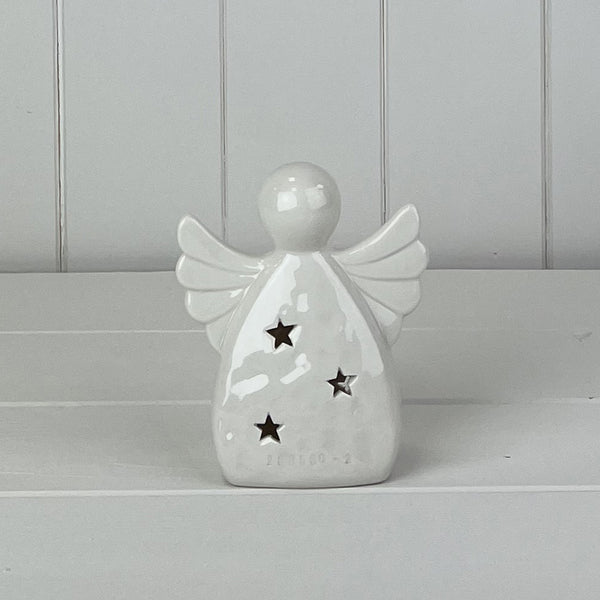 Black Ceramic House Ornament with LED L8.5xD7xH11cm  Weight-229g