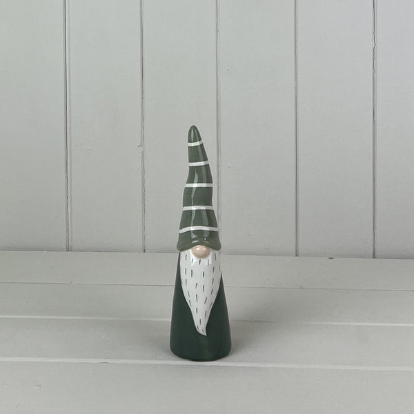 Dark Green/White Ceramic Gonk Decoration L5.6xD5.6xH19.9cm  Weight-142g