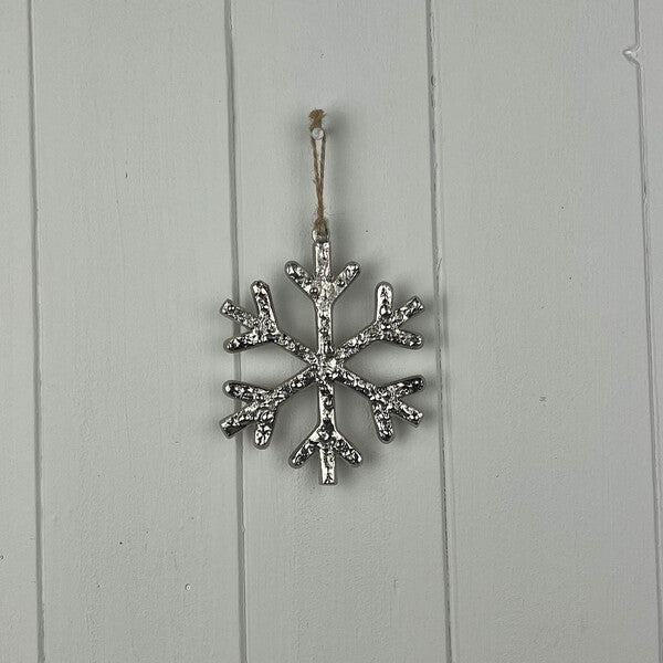 Metal Hanging Snowflake 12cm