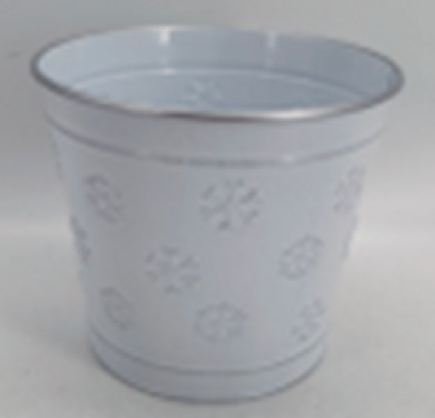 18cm Frosted Snowflakes Pot