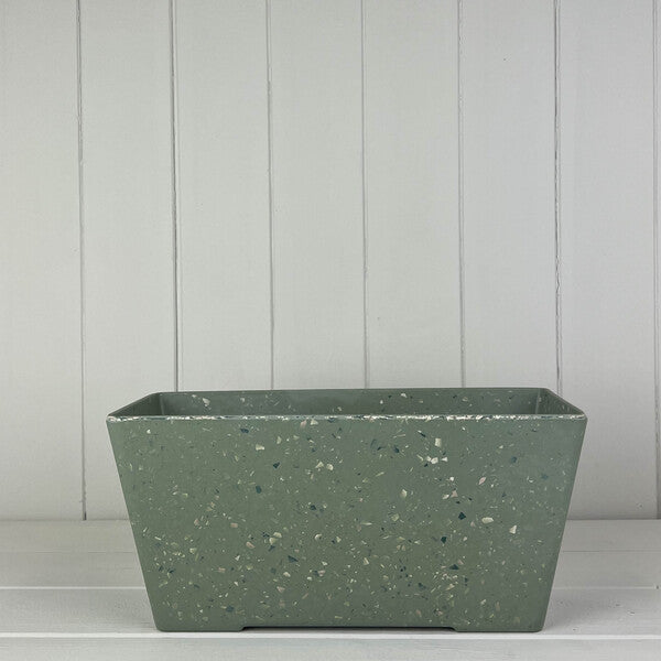 Earthy Oatmeal Chaff Windowsill Planter 29.5cm 13cm H14cm Weight-1540g