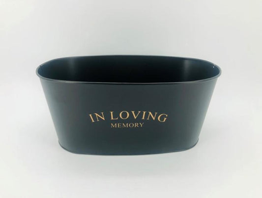 32x19cm Black Zinc Memorial Trough