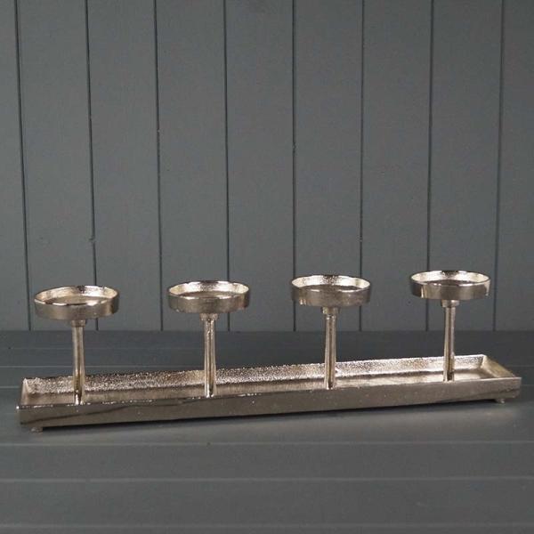 Metal Tealight Centrepiece L50xH10cmÂ  Weight-1132g