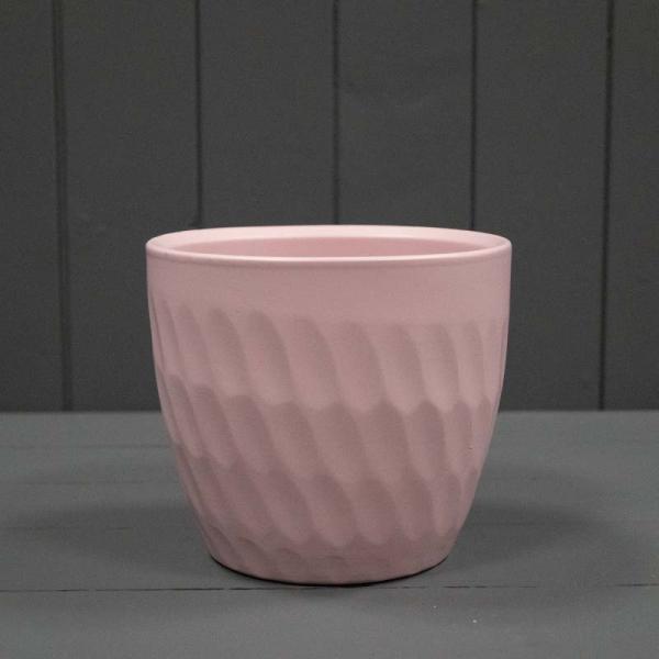 Matt Rose Footed Griebling Ceramic Pot D17cm