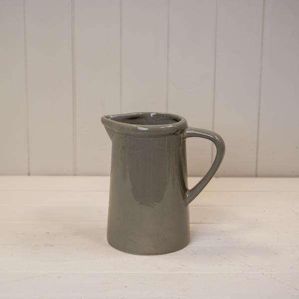 Medium Burnt Yellow Ceramic Jug TD8cm H14cm B11.5cm