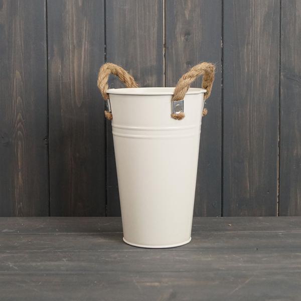Cream Flower Bucket 25cm