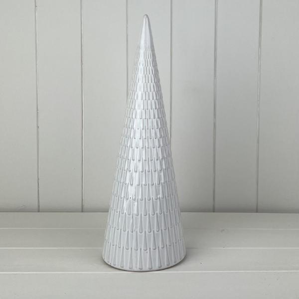 White Ceramic House Ornament with LED L6.2xD5.4xH9.5cm  Weight-197g