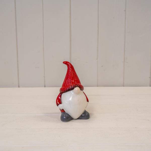 White/Green Ceramic Santa L8.5xW6xH14cm