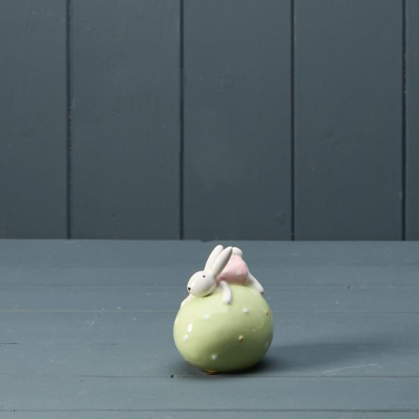 Rabbits in Pink and Green W6 x H11cm
