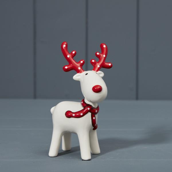 Black and White Ceramic Deer L5.2xD3.5xH8.8cm  Weight-20g