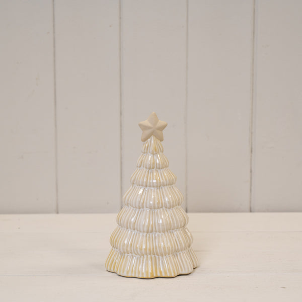 Stoneglazed Ceramic LED Church Ornament