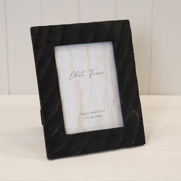 Fresh White Sandy Textured Square Photo Frame