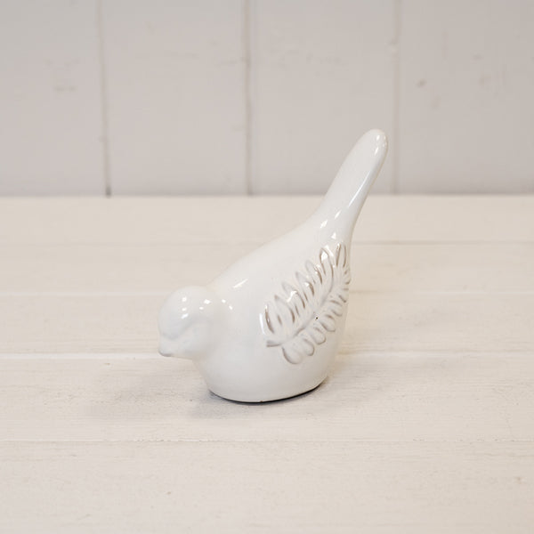 Large White Ceramic Glazed Oil Burner with Flower Petal Design