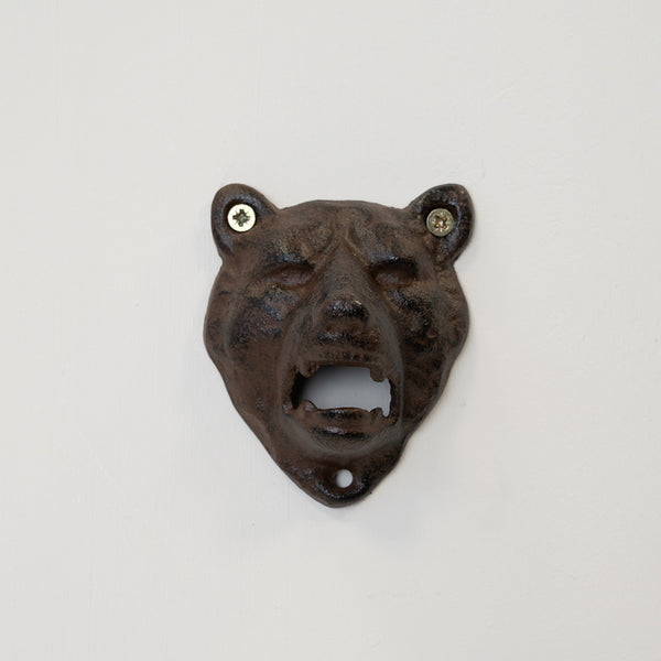 Cast Iron Hand Held Bottle Opener with Hammer Decoration
