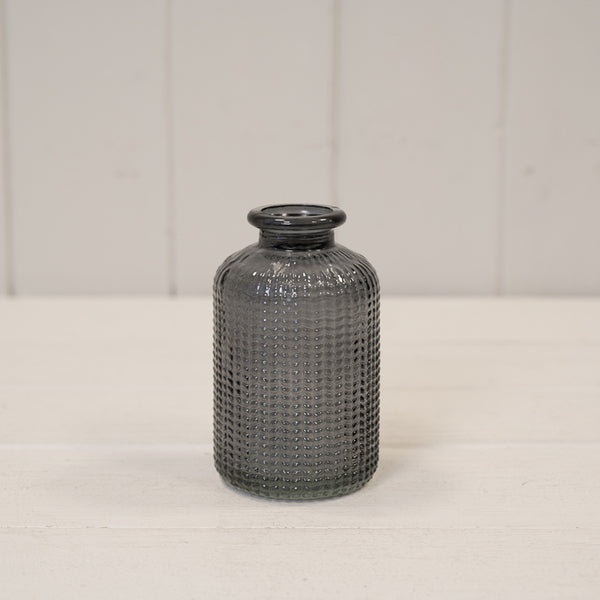 Cool Grey Mini Geometric Glass Bottle