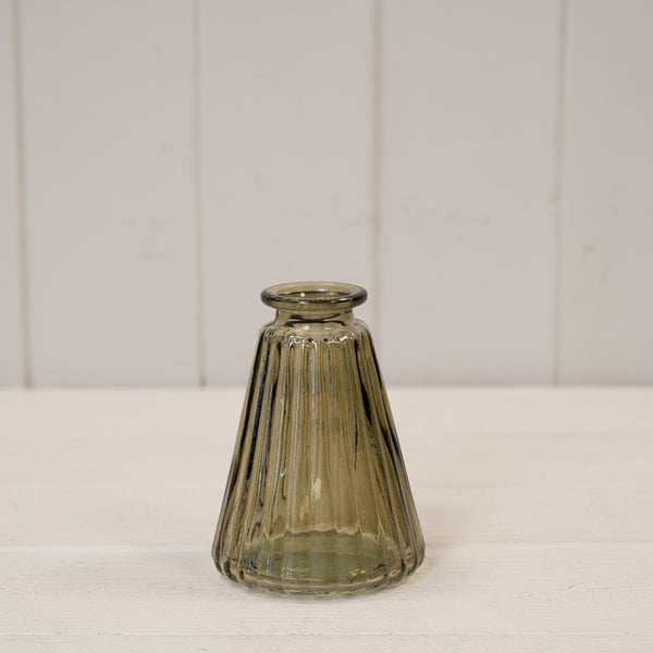 Lavender Ribbed Glass Bottle H10cm TD3.7cm B5cm W 0.2Kg