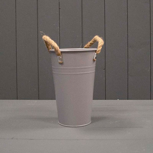 20cm Grey Flower Bucket