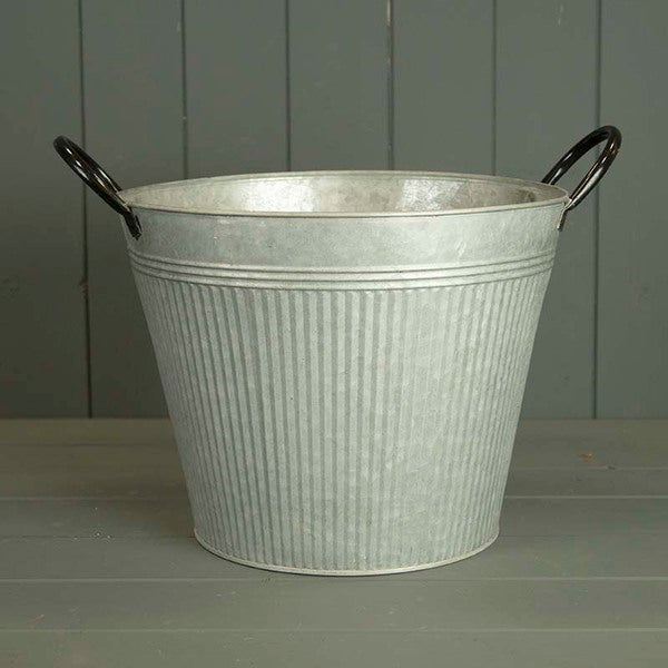 Set of 3 Large Metal Oval Trough Planters L: L53cm W23cm H19cm M: L46cm W21cm H18.5cm S: L42.5cm W1