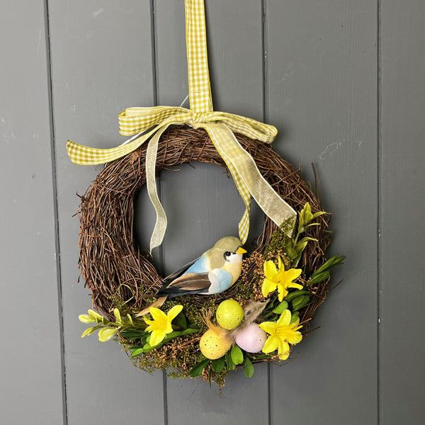 Boxwood And Flower Wreath 26x25x5.5cm