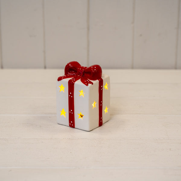 Red/White Ceramic Santa Gonk L10.5xW9xH16cm