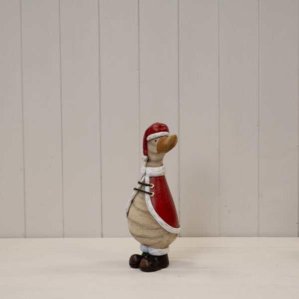 Polyresin Duck With Ear Muffs H 16.2cm