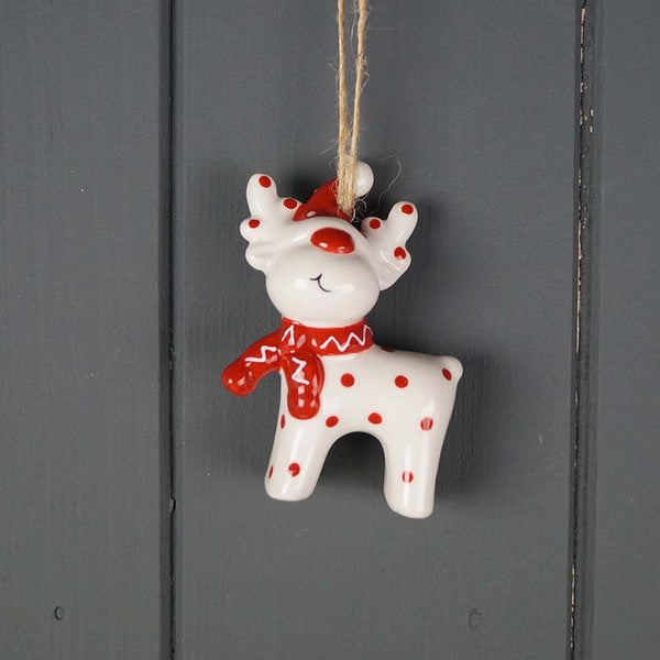 Black and White Ceramic Santa L3.9cD3.9xH7.1cm  Weight-20g