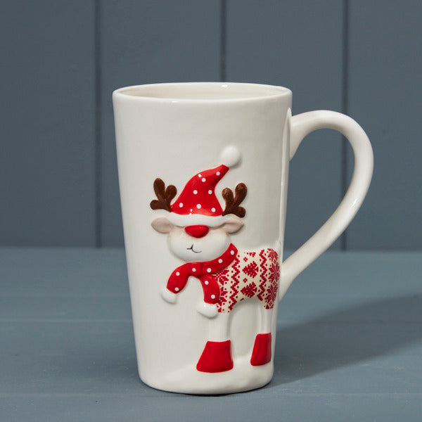 White Ceramic Cup with Saucer L9.8xD7xH6.5cm Weight-248g
