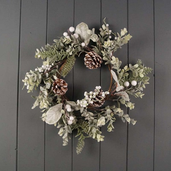 White Berry Wreath H35cm W10cm D10cm  Weight-160g