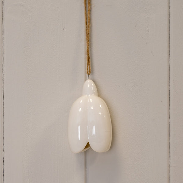 Pink Ceramic Hanging Flower Decoration L4.4xW4.4xH7.3cm