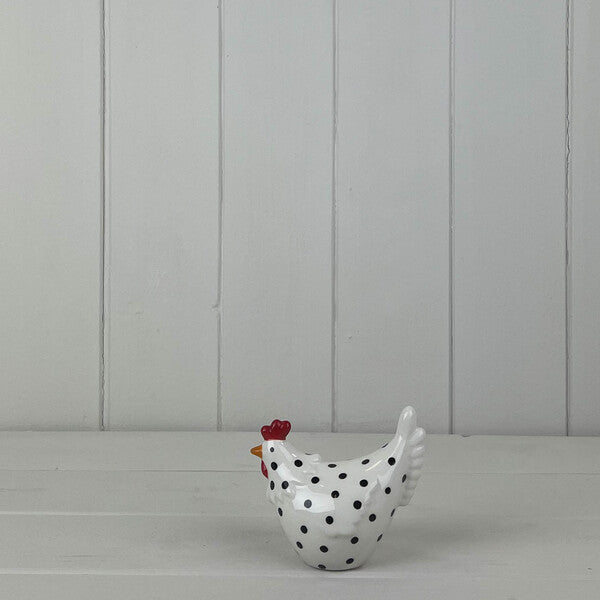 White Dotty Chicken TD12.1x7.3cm H12.3cm  Weight-140g