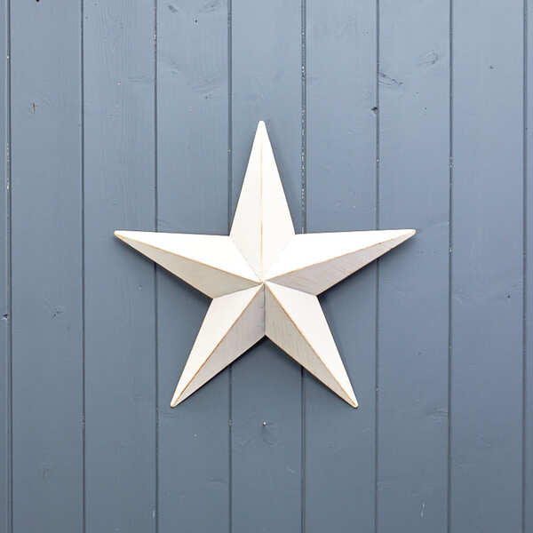 White Metal Star Decorations 36.5x35