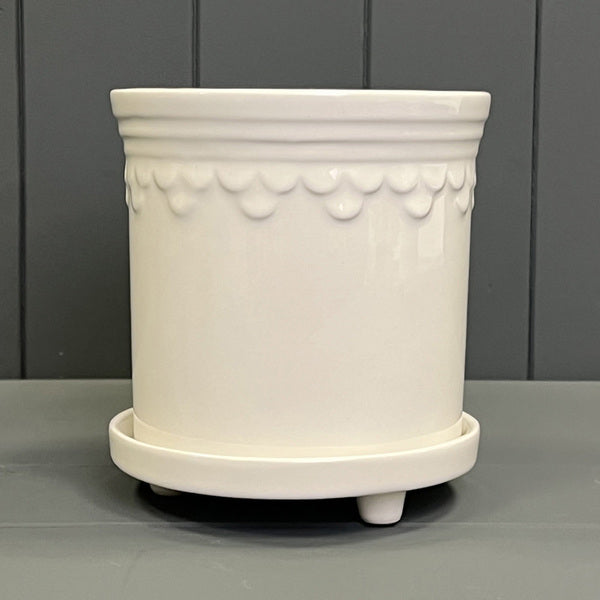Grey Saucer Pot D14.5cm H13cm  Weight-785g