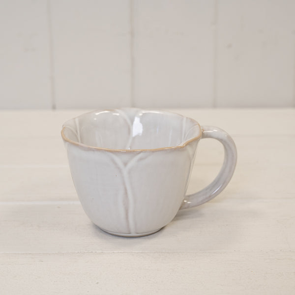 Natural Ceramic Oil Burner with Flower Design